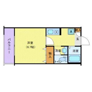 1K 間取り図