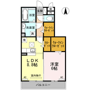 1LDK 間取り図