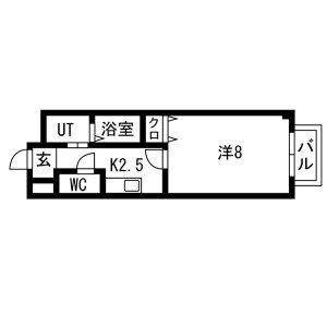 1K 間取り図