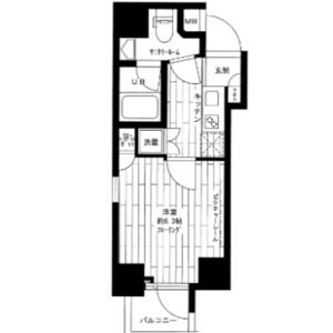 1K 間取り図
