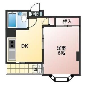 1DK 間取り図