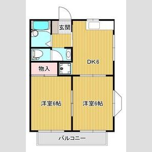 2DK 間取り図
