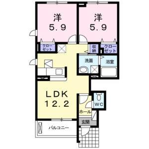 2LDK 間取り図