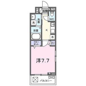 1K 間取り図