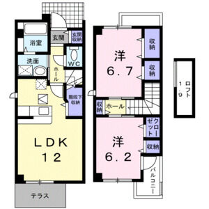 2LDK 間取り図