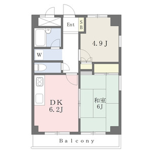 2DK 間取り図