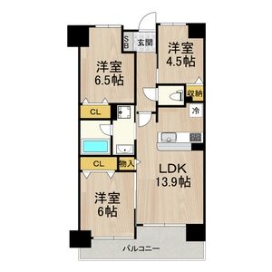 3LDK 間取り図