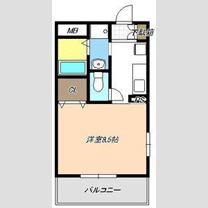 1K 間取り図