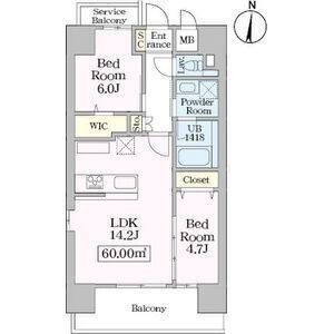 2LDK 間取り図