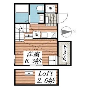 1K 間取り図