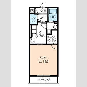 1K 間取り図