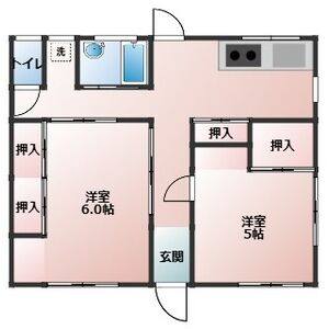 2DK 間取り図