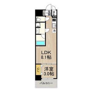 1LDK 間取り図