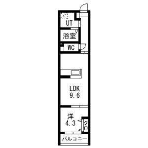 1LDK 間取り図