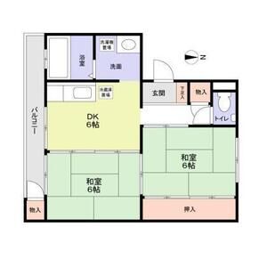 2DK 間取り図