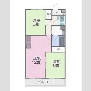 2LDK 間取り図