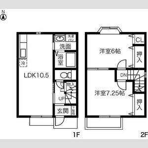 2LDK 間取り図
