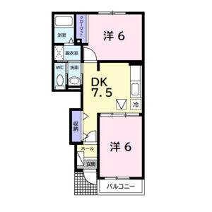 2DK 間取り図