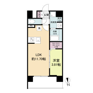 1LDK 間取り図