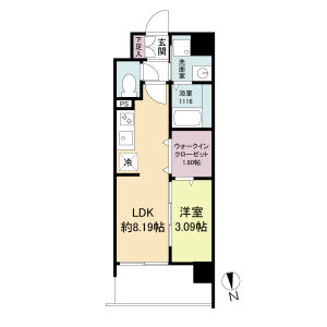 1LDK 間取り図