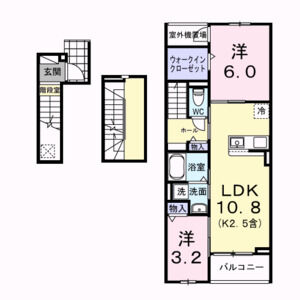 2LDK 間取り図