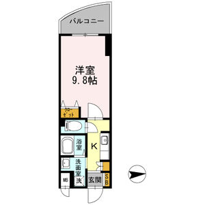 1K 間取り図
