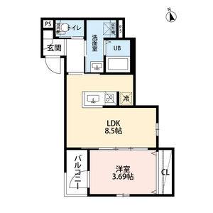 1LDK 間取り図