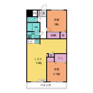 2LDK 間取り図