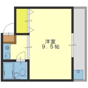 1K 間取り図