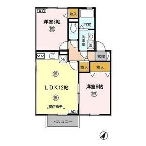 2LDK 間取り図