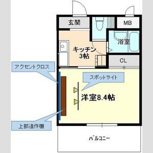 1K 間取り図