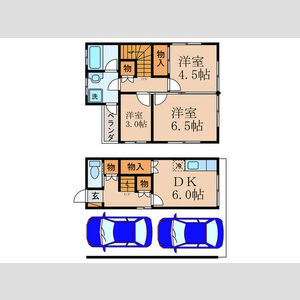 3DK 間取り図