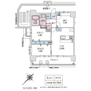 2LDK 間取り図
