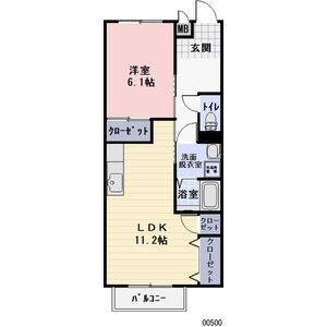 1LDK 間取り図