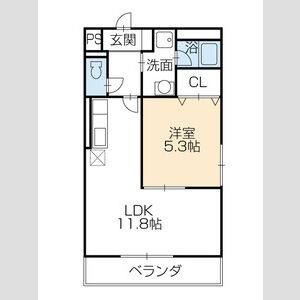 1LDK 間取り図