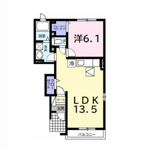 1LDK 間取り図