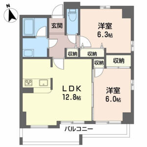 2LDK 間取り図