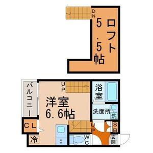 1K 間取り図