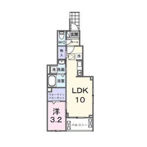 1LDK 間取り図