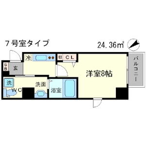 1K 間取り図