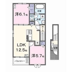 2LDK 間取り図