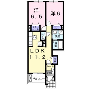 2LDK 間取り図