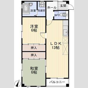 2LDK 間取り図