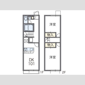 2DK 間取り図