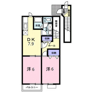 2DK 間取り図