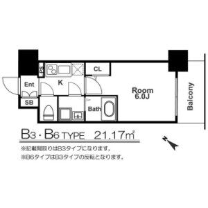 1K 間取り図