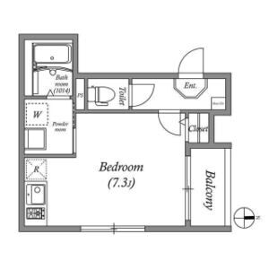 ワンルーム 間取り図