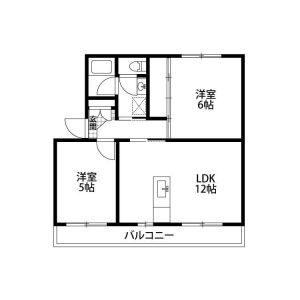 2LDK 間取り図