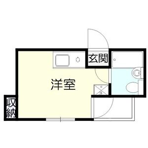 1R 間取り図