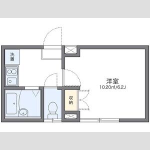 1K 間取り図